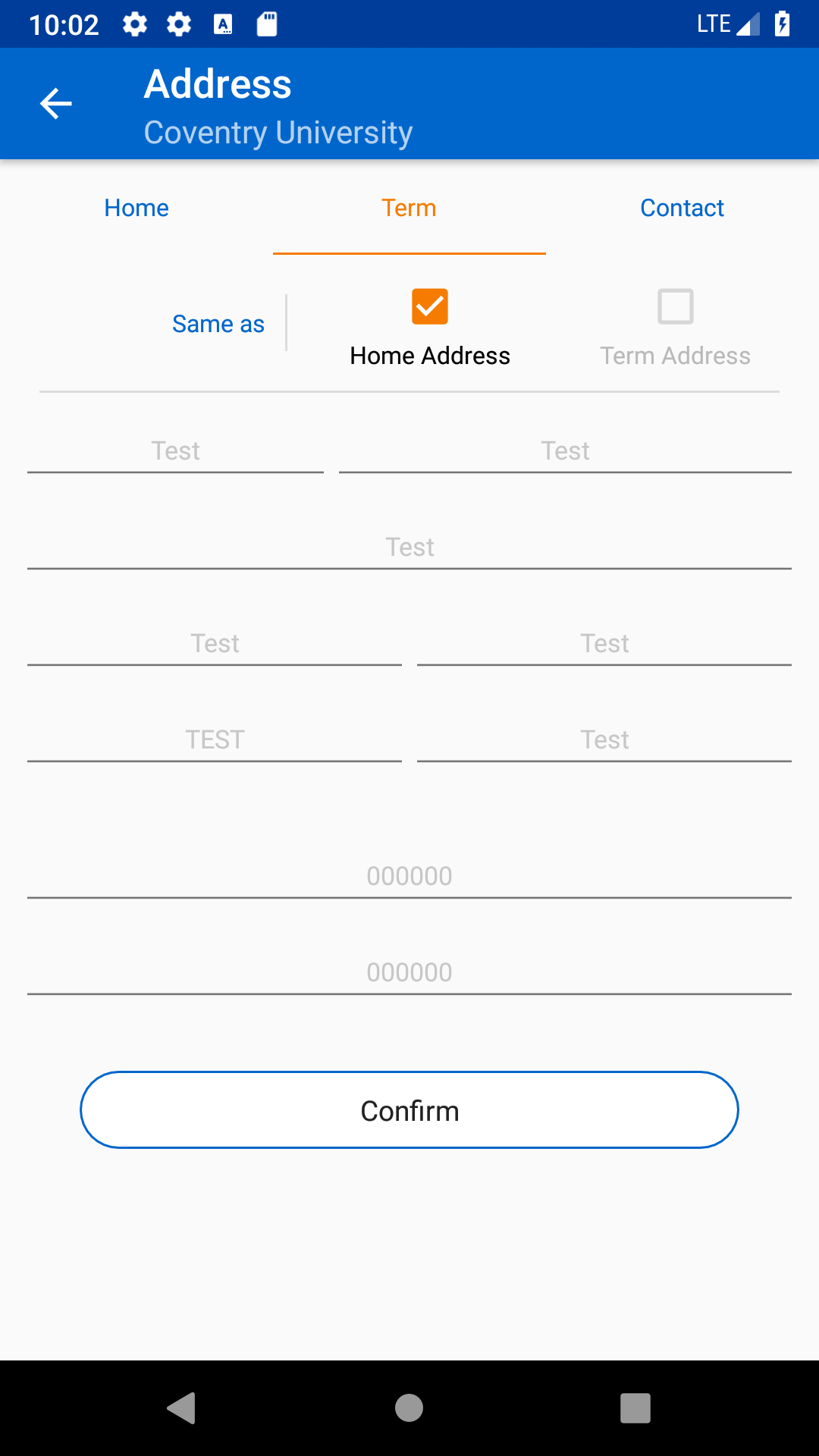 Addresses Registration